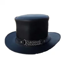 VA608 - Steampunk Chain Reaction Leather Top Hat