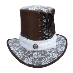VA605 - Leather and Lace Top Hat