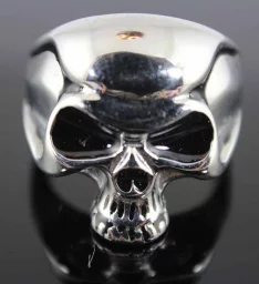 VJ1013 Stainless Steel Men's Punisher Skull Ring