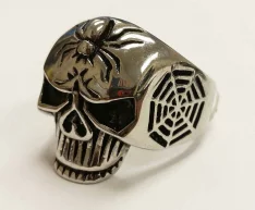 VJ1037 Stainless Steel Men's Spider Skull Ring