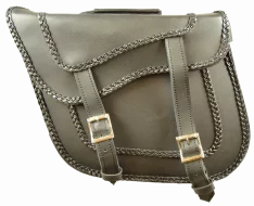 Black Braid Saddle Bag 13X10X6