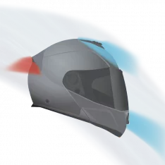 Glide Modular - DOT Approved, Bluetooth Ready, Dual Visor, - Gun Metal Grey Metallic